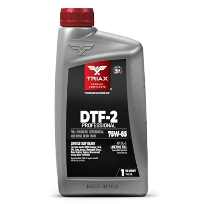 Image of TRIAX DTF 2 Professional 75W 85 GL 5 Full Synthetic Gear Oil Differentials Drive Train Lifetime Fill Limited Slip Compatible High Performance 1 Quart / 0.946 L