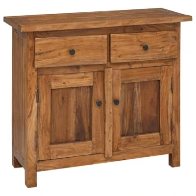 Image of vidaXL Wooden Sideboard in Solid Reclaimed Wood with Drawers and Cabinet, Practical Storage Display, Rustic Farmhouse Décor