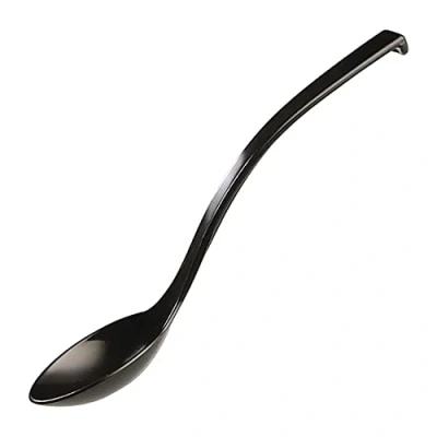 Image of APS Black Deli Spoon 230mm(L). Pack quantity: 6. Colour: