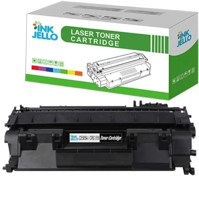 Image of InkJello Compatible Toner Cartridge Replacement for HP LaserJet P2030 P2035 P2035n P2055 P2055d P2055dn P2055x CE505A CRG 519 (Black)
