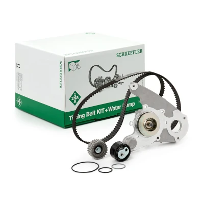 Image of 500371975, 500388688, 500390458, 504010846, 504033770 water pump + Timing Belt Kit INA 530 0232 30 with 30mm FIAT: Ducato III Van