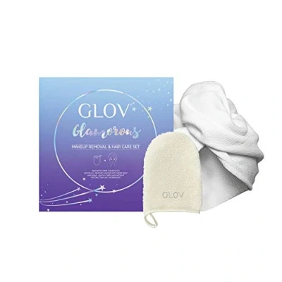 Image of Exfoliating Shower Glove Bath Massage Peeling Dead Skin Cell Remover Body Scrubbing Mitt and 5 Reusable Makeup Pads Washable Face Cleaner Eye Make Up Gift Set 2 Pieces
