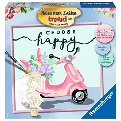 Image of Ravensburger Paint by Numbers 20068 Choose Happy Ages 12+