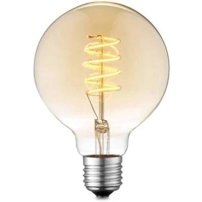 Image of Lucande LED bulb E27 G95 4W 2,700K dimmable amber