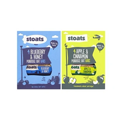 Image of Stoats Blueberry Honey/Apple and Cinnamon Porridge Bar Multipacks (Pack of 2)