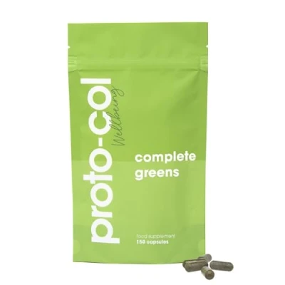 Image of Proto col Complete Greens Capsules 14 Superfoods and Adaptogens Including Ashwagandha &amp; Spirulina Vegan Gluten Free Advanced Formula UK Made 150