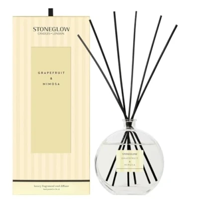 Image of Stoneglow Modern Classics Collection Grapefruit &amp; Mimosa 460ml Scented Reed Diffuser (Yellow)