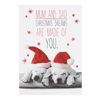Image of Hallmark Mum and Dad Christmas Card &#039;Christmas Dreams&#039; Medium