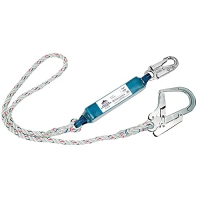 Image of Portwest Single Lanyard With Shock Absorber White