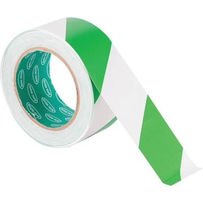 Image of Avon 50mm Green &amp; White Hazard Marking Tape