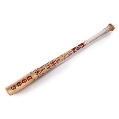 Image of Harley Quinn Baseball Bat by The Noble Collection Officially Licensed Suicide Squad Prop Replica Full Size 31.5in (80cm) Solid Wooden