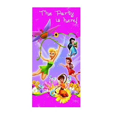 Image of Unique Party 71359 Springtime Disney Fairies Door Poster, 5ft x 2.5ft