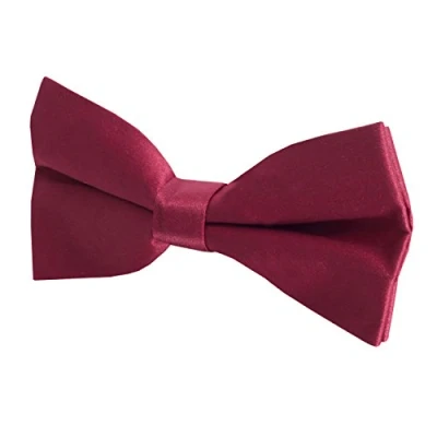 Image of Dobell Mens Burgundy Bow Tie Pre Tied