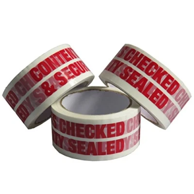 Image of Triplast 48 mm x 66 m Contents Checked Printed Low Noise Parcel Packing Tape (Pack of 3)