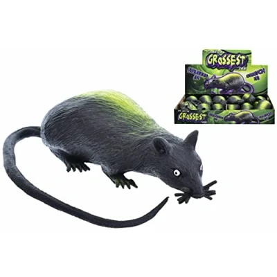 Image of KandyToys 13cm Rubber Stretchy Rat With Long Tail Halloween Decorations Trick Or Treat Bag Filler Novelty Gag Gift Toys Pranks