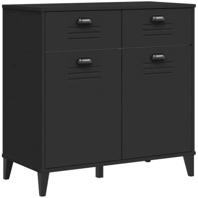 Image of vidaXL Sideboard VIKEN Black 80x40x80 cm Engineered Wood
