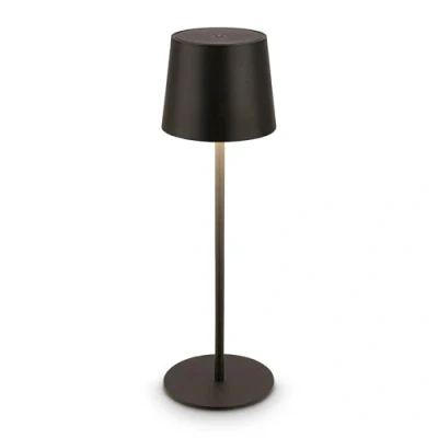 Image of BRILONER Rechargeable LED Table Lamp IP44 with Touch, Dimmable, Replaceable Battery, Outdoor Light, Bedside, Cordless, Camp Lamp, 11x33cm, Black