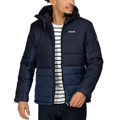 Image of Regatta Mens Nevado VI Hooded Insulated Puffer Jacket Navy Admiral Blue XL