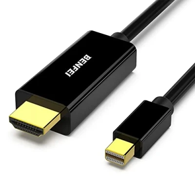 Image of BENFEI Mini DisplayPort to HDMI Cable, 1.8 M DP(Thunderbolt Compatible) Compatible for MacBook Air 2010 2017, pro 2015,Mac 2014, Surface 1 2 3 4