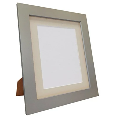 Image of Metro Light Grey Photo Picture Poster Frame with Mount 14 x 11 Image Size 12 8 inch