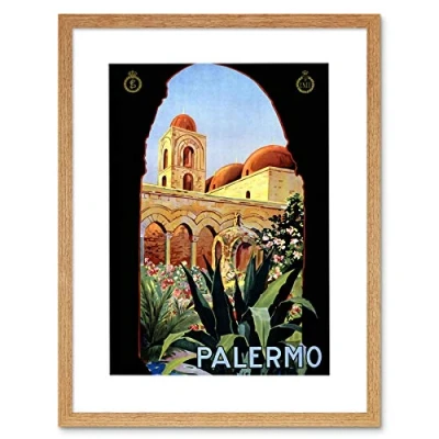 Image of Wee Blue Coo Palermo Sicily Italy Sun Norman Palace Ad Framed Art Print Picture F12X1287
