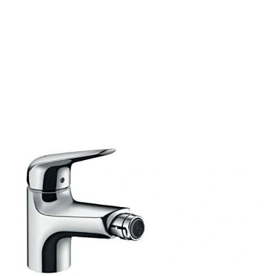 Image of hansgrohe Novus HB7HL 71142000 Single Lever Bidet Mixer 70 with Pop Up Waste Chrome Fittings Silver