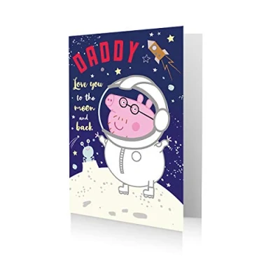 Image of Danilo Promotions Daddy Birthday Card Peppa Pig, Happy Daddy, Multi, 7x5, PG043