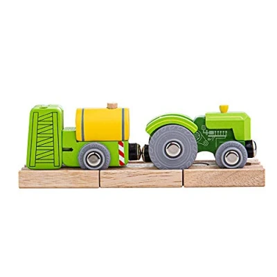 Image of Bigjigs Rail, Wooden Tractor &amp; Crop Sprayer, Other Major Rail Brands are Compatible