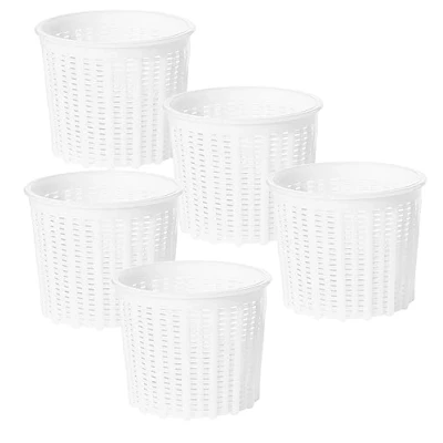 Image of 5 x Cheese Mould 9.2 8cm Variations Plastic Form Basket for