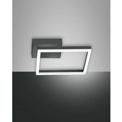 Image of Bard Integrated LED Semi Flush Light Anthracite Glass