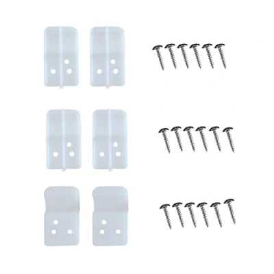 Image of Nes Home Bathroom Accessories Bath Panel Clips x 6 and Screws