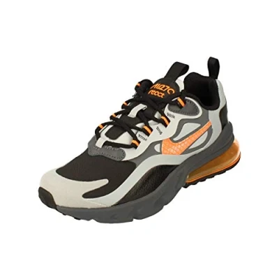 Image of NIKE Air Max 270 React Winter GS Running Trainers BQ4760 Sneakers Shoes (UK 3.5 us 4Y EU 36, Black Total Orange Grey 001)