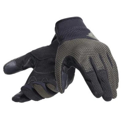 Image of Dainese Torino Gloves, Fabric Motorcycle Knuckle Protectors, Touch Screen, Men&#039;s Black/Grape Leaf, S