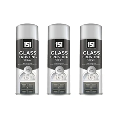 Image of PNJB, Window Glass Frosting Privacy Spray Paint Decorative Bath Window, Frosted Spray, Door Security, &amp; Decor, (400ml), (3 Pcs)