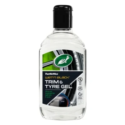 Image of Turtle Wax 53144 Wet &amp; Black Car Trim Tyre Gel All In One 300ml