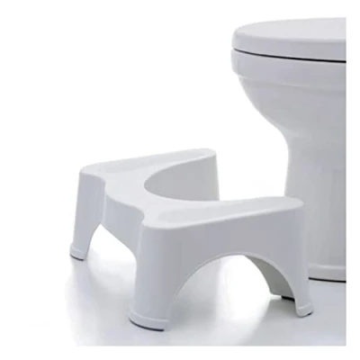 Image of Toilet Foot Stool, Medically Tested Squatting Potty Bathroom Step Aligns Colon for Complete Bowel Movement, Remedy Constipation, Flatulence, Haemorrhoids, IBS, Bloating (7 Small Stool)