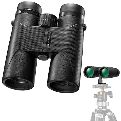 Image of K&amp;F Concept 10X42 HD Binoculars，IP66 Binoculars Telescope for Adults with BAK4 Prism &amp; FMC Lens Bird Watching Hiking Hunting Camping Travelling