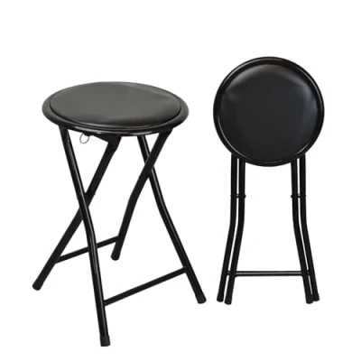 Image of Harbour Housewares Padded Folding Stools Black Pack of 4