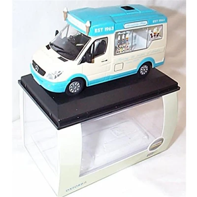 Image of oxford blue / white whitby mondial ice cream piccadilly whip van 1.43 scale diecast model