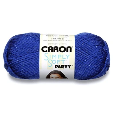 Image of CARON Simply Soft Party 85G Royal Sparkle, 17.78 x 8.89 cm