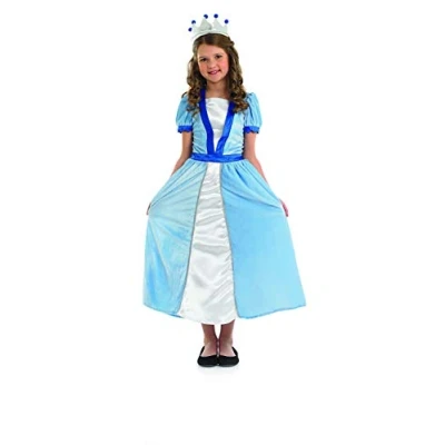 Image of Fun Shack Kids Princess Costume Childrens Blue Royal Gown Queen Dress Outfit Small