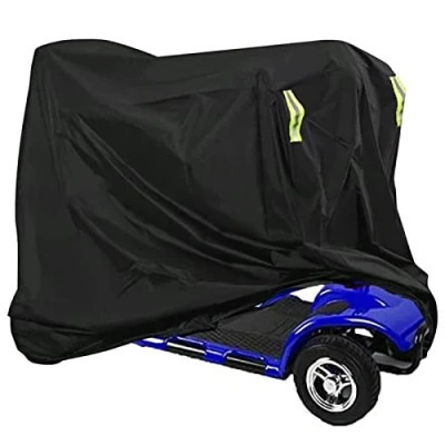 Image of Waterproof Mobility Scooter Cover,Heavy Duty Wheelchair &amp; Storage Protective Cover Waterproof,Outdoor Rain with Elastic Band for Disability Protects from Dust Sun