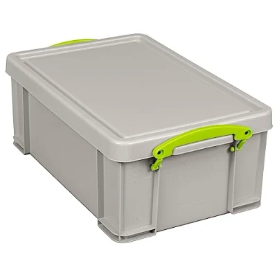 Image of Really Useful Plastic Storage Box 9 Litre Recycled Dove Grey