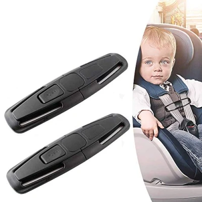 Image of obqo 2 Packs Car Safety Seat Strap Belt Lock Tite Harness Clip Safe Buckle for Baby (Black) …