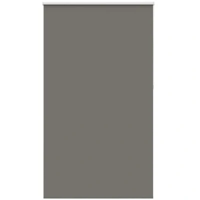 Image of vidaXL Roller Blind Blackout Grey 140x230 cm Fabric Width 136.6 Polyester
