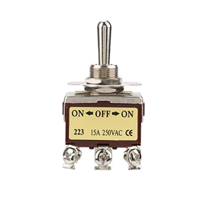 Image of Momentary Switch Electrical Toggle ON Off 3 Position (ON) Spring Loaded 6 Pin 12mm 15A 250VAC