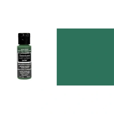 Image of DecoArt Acrylics Multi Purpose Paint, Green Beret Satin