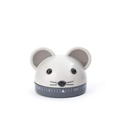 Image of Kikkerland Mouse Kitchen Timer, Steel, Multi Colour, 24 Piece