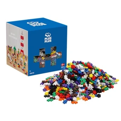 Image of Plus 3320 Building Blocks Toy 1200 pc Kids Construction, Creative Learning Resources and STEM Play for Home Travel Girls Boys Toys Age 5 Basic Pieces