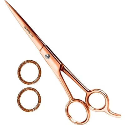 Image of Utopia Care Hair Cutting and Hairdressing Scissors 6.5 Inch, Premium Stainless Steel shears with smooth Razor Sharp Edge, for Salons, Professional Barbers, Men &amp; Women, (6.5 Rodegold, Pack of 1)